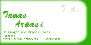 tamas arpasi business card
